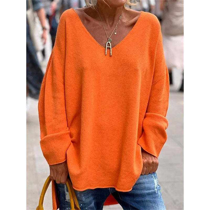Willow | Afslappet V-Hals Pullover