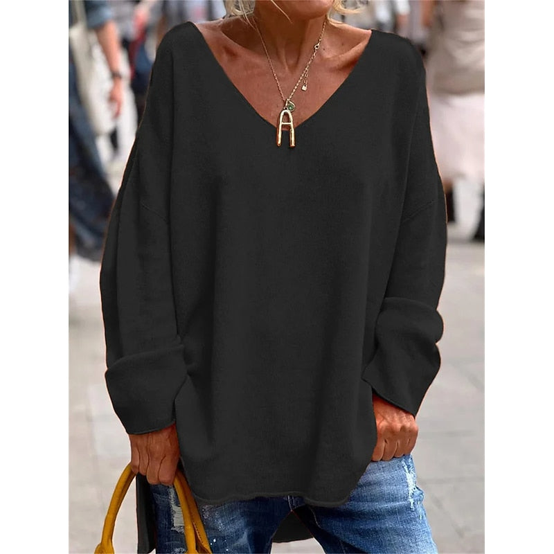 Willow | Afslappet V-Hals Pullover
