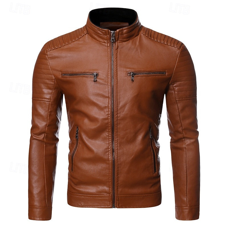 Chandler | Klassisk Stand-Krave Bikerjakke