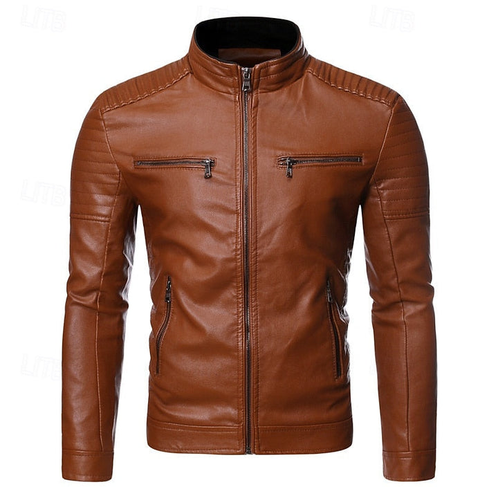 Chandler | Klassisk Stand-Krave Bikerjakke