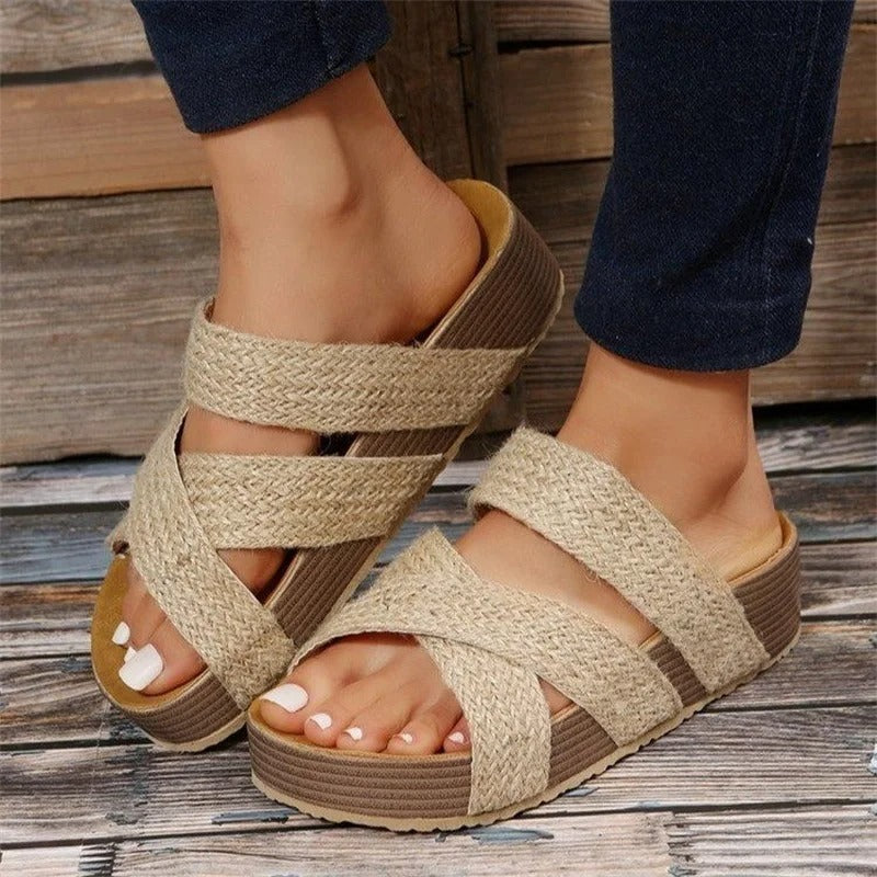 Sophia | Komfortabel Orthopædisk Flettet Sandal
