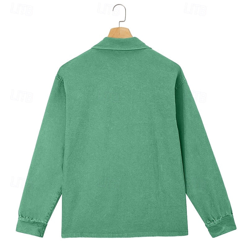 Gabriel | Vasket Langærmet Polo Shirt