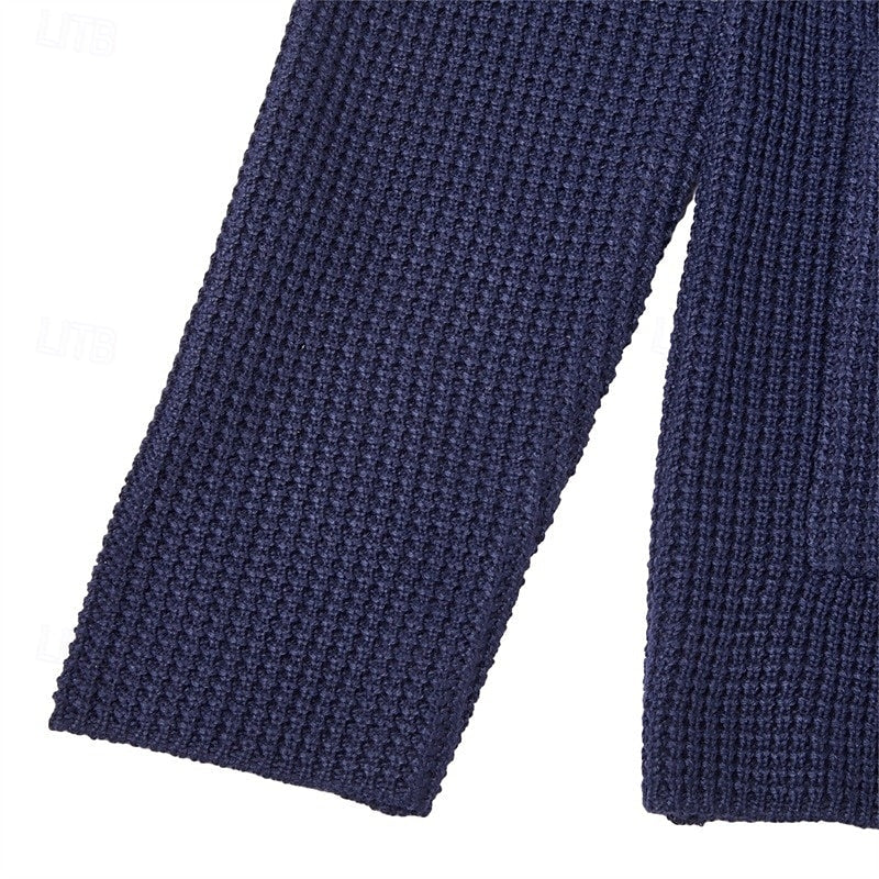 Archer | Tekstureret Stående Krave Cardigan