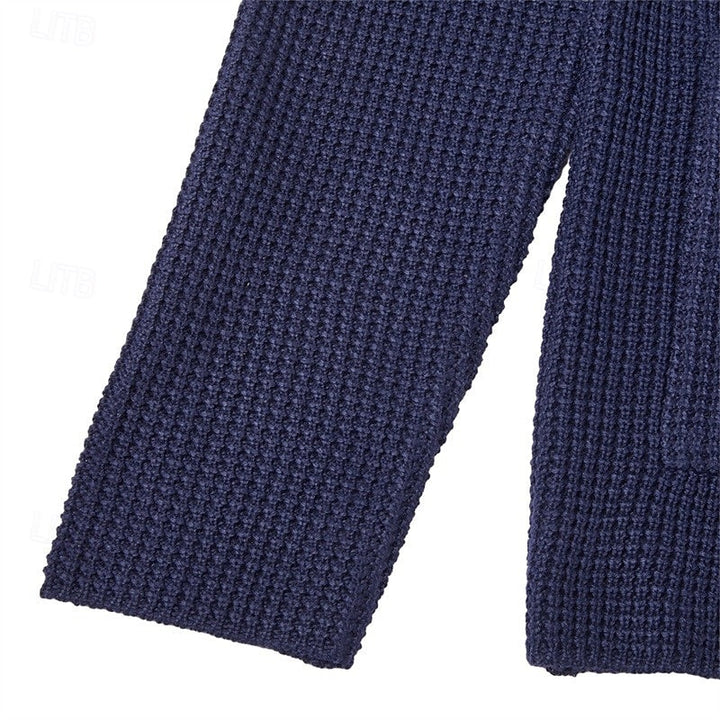 Archer | Tekstureret Stående Krave Cardigan