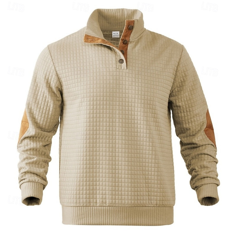 Garrett | Tekstureret Stående Krave Pullover