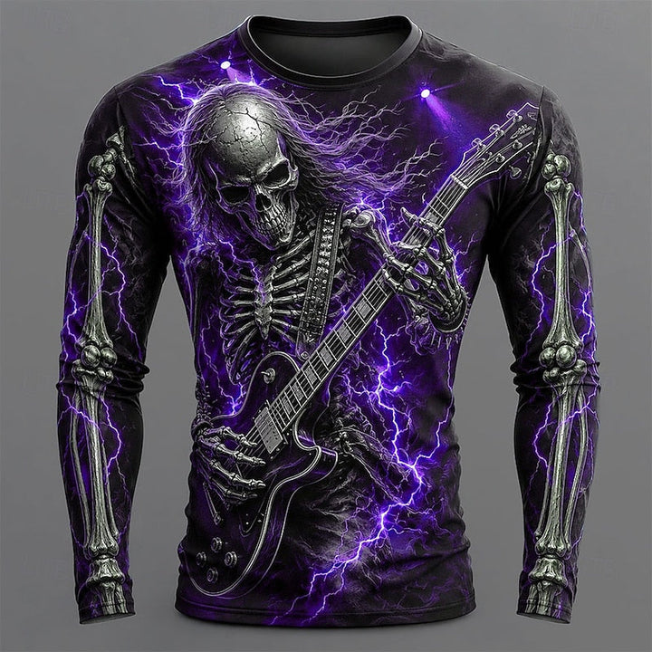 Ronan | Skelet Guitar Halloween Langærmet T-shirt