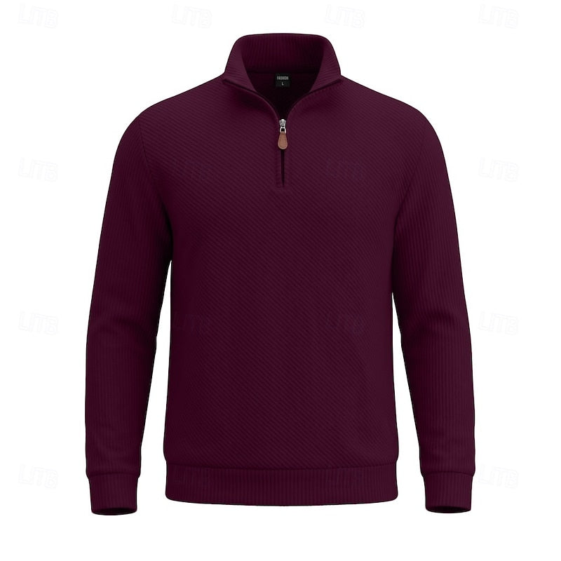 Quentin | Tekstureret Quarter-Zip Pullover
