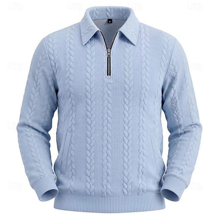 Chase | Tekstureret Quarter-Zip Sweater