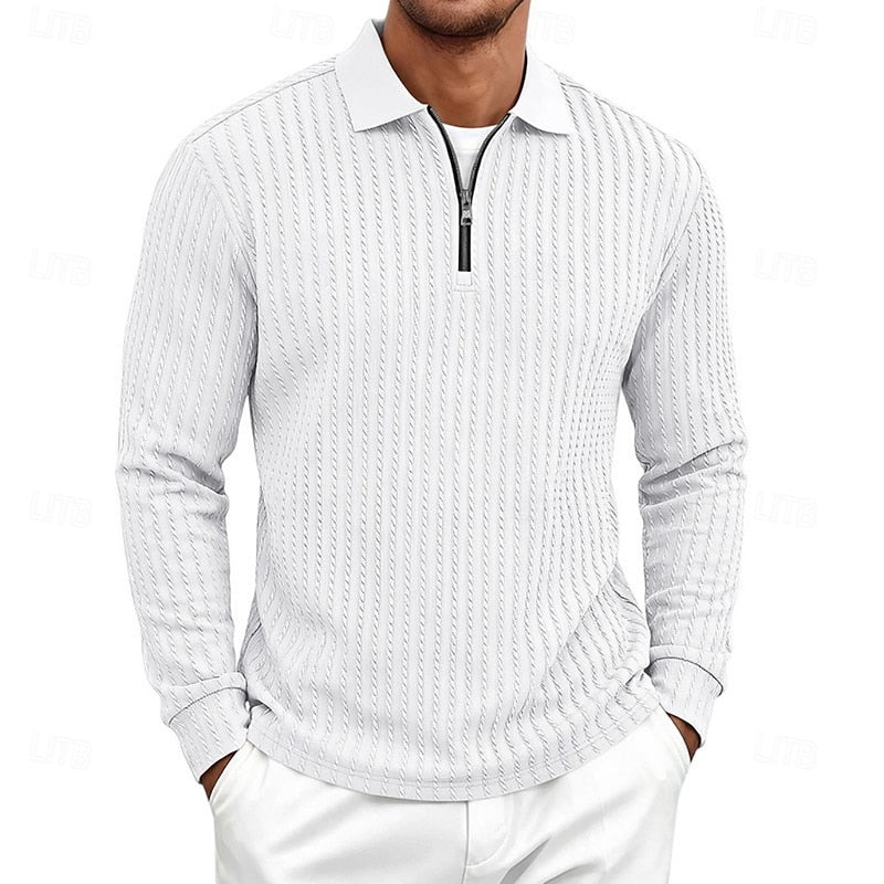 Rhett | Tekstureret Quarter-Zip Polo Shirt