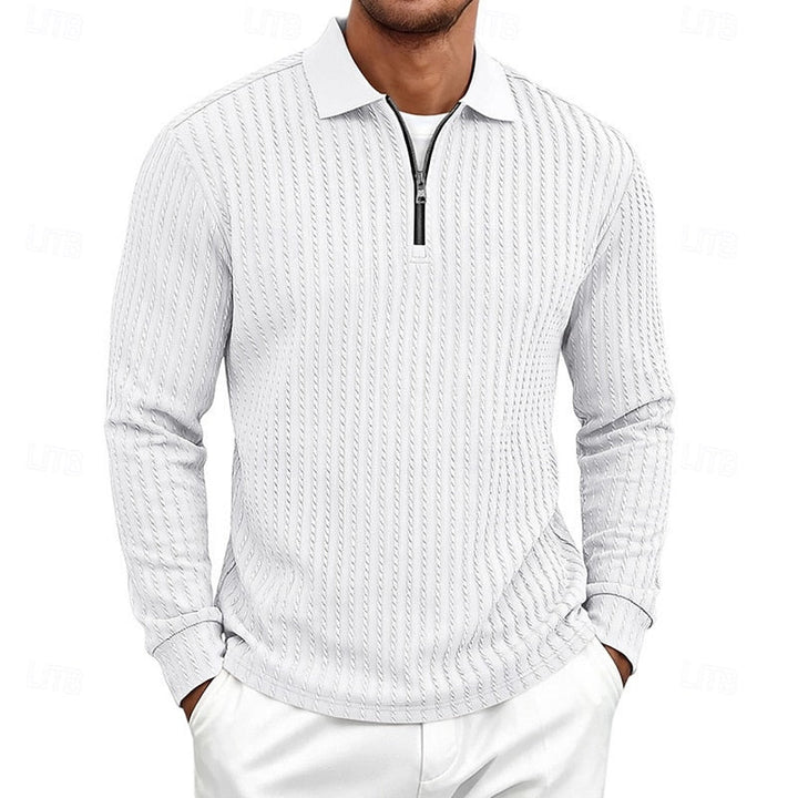 Rhett | Tekstureret Quarter-Zip Polo Shirt