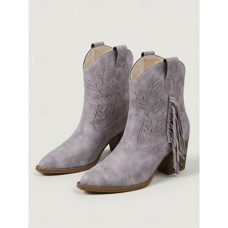 Corinne | Frynset Western Ankelstøvler