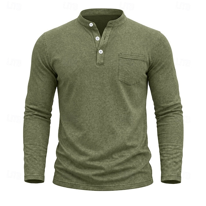 Weston | Klassisk Henley Langærmet Skjorte