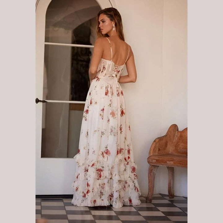 Zoey | Elegant Blomsterærmeløs Kjole