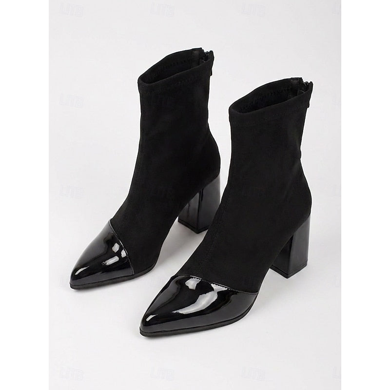 Beatrix | Cap-Toe Chunky Heel Ankelstøvler