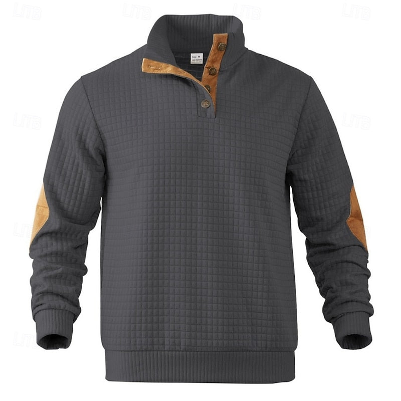 Garrett | Tekstureret Stående Krave Pullover