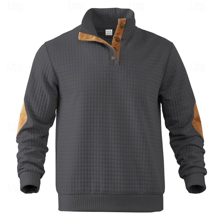 Garrett | Tekstureret Stående Krave Pullover