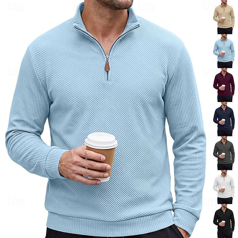 Quentin | Tekstureret Quarter-Zip Pullover