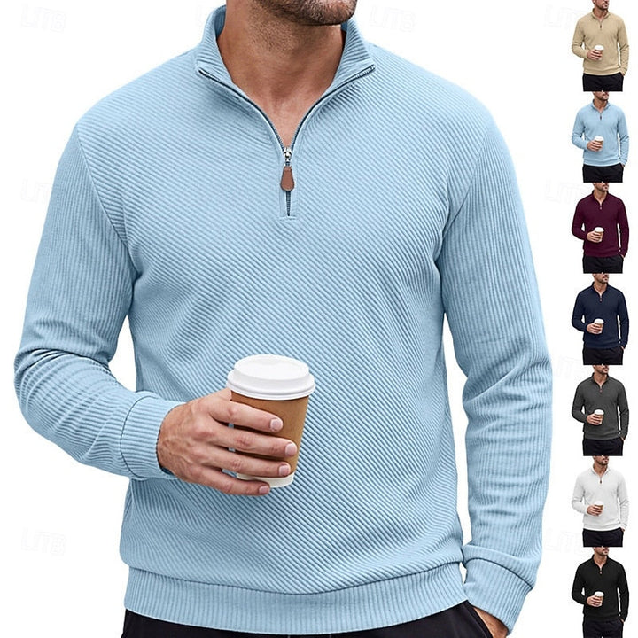 Quentin | Tekstureret Quarter-Zip Pullover