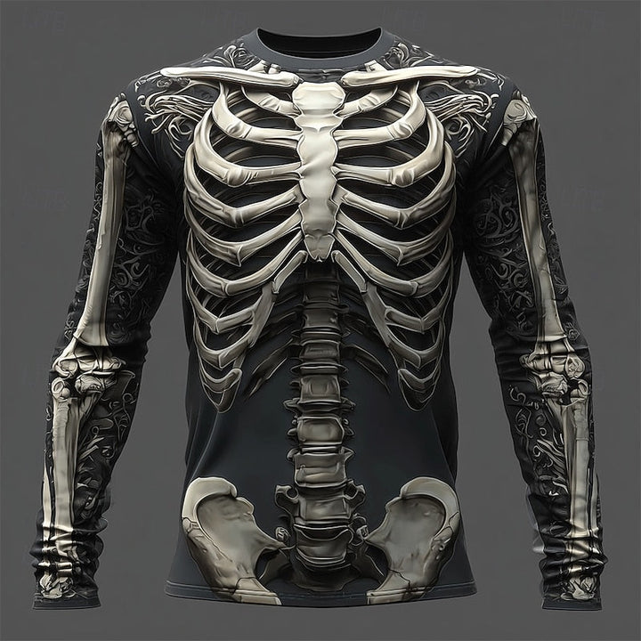 Jasper | Flamme Skelet Halloween Langærmet T-shirt