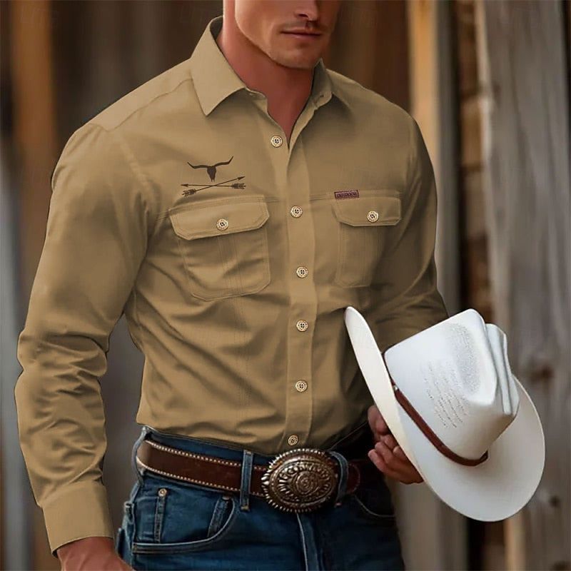 Clayton | Klassisk Western Langærmet Skjorte