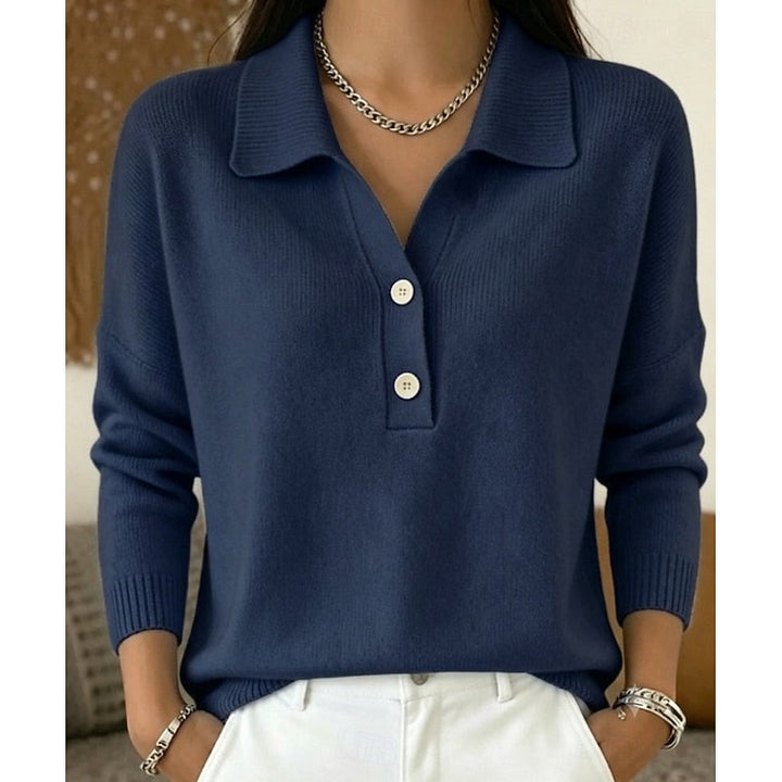 Eliza | Raffineret Kraveknap Pullover