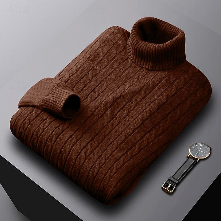 Rhys | Kabelstrikket Turtleneck Sweater