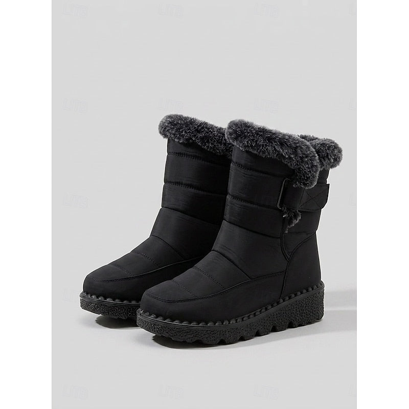 Greta | Cozy Fur-Trimmed Winter Snow Boots