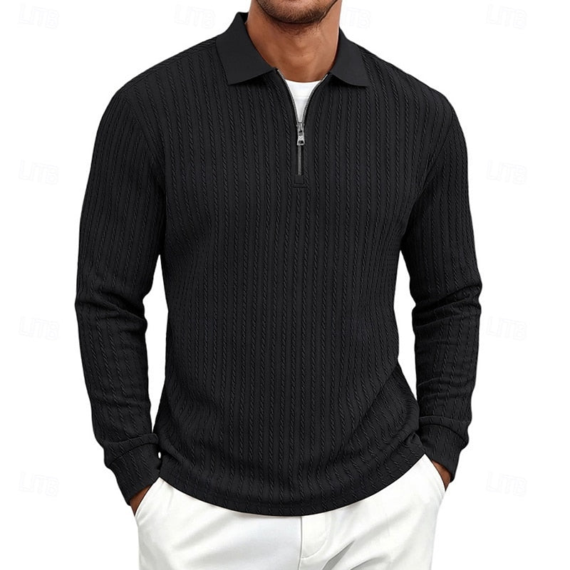 Rhett | Tekstureret Quarter-Zip Polo Shirt