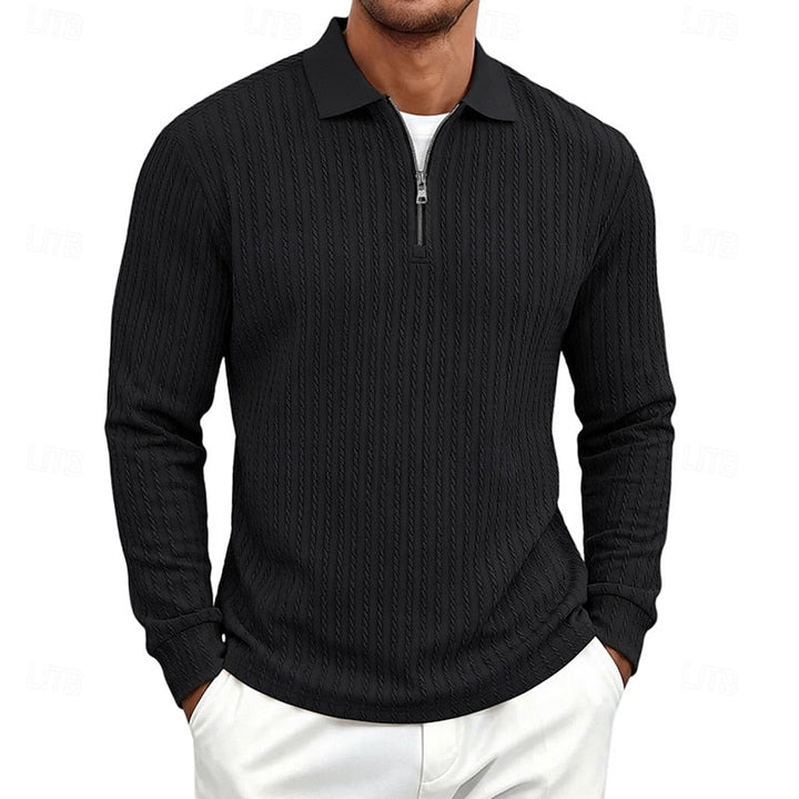Rhett | Tekstureret Quarter-Zip Polo Shirt
