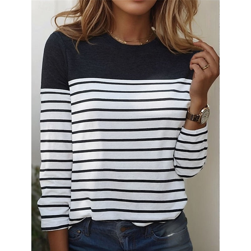 Constance | Stribet Langærmet Top