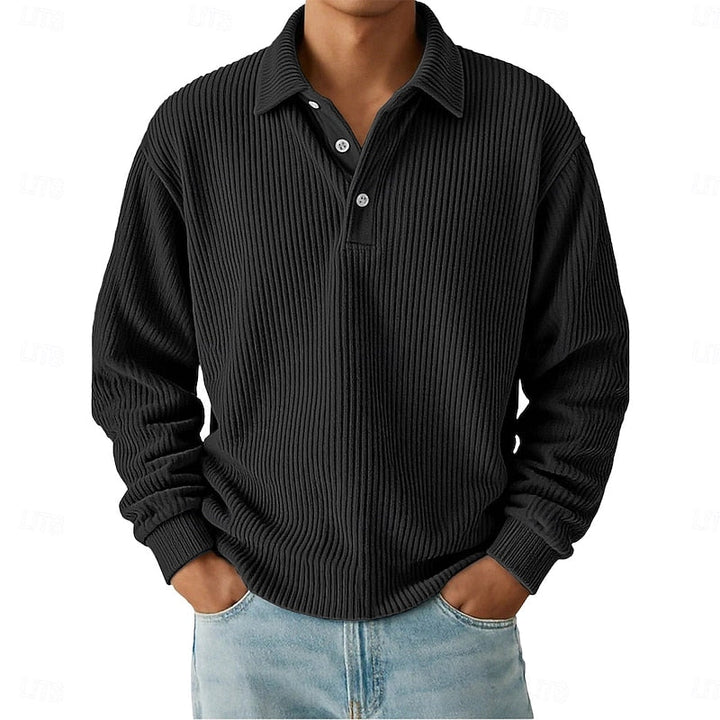 Wallace | Tekstureret Langærmet Polo Shirt
