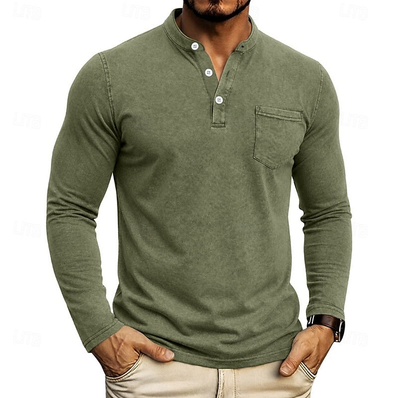 Weston | Klassisk Henley Langærmet Skjorte