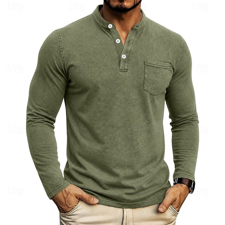 Weston | Klassisk Henley Langærmet Skjorte