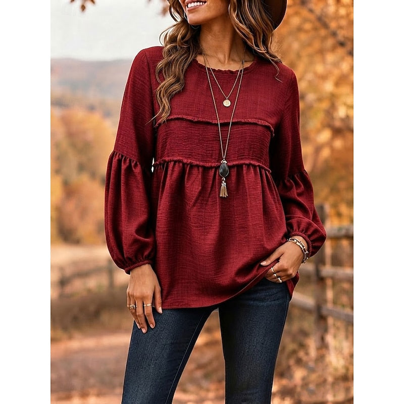 Rebecca | Afslappet Peplum Bluse