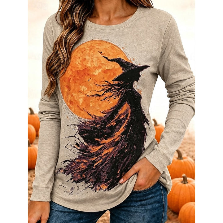 Fern | Halloween Heks Grafik Langærmet Top