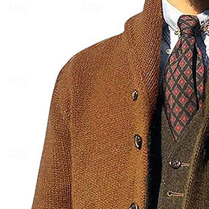 Frederick | Farveblok Skulderkrave Cardigan