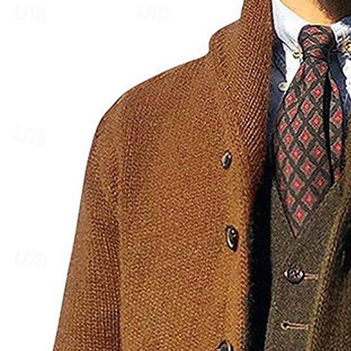 Frederick | Farveblok Skulderkrave Cardigan