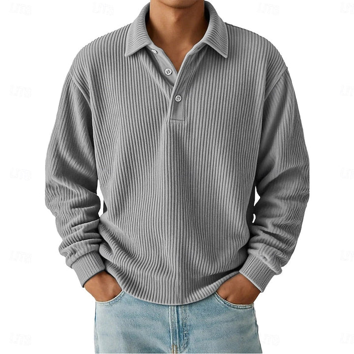 Wallace | Tekstureret Langærmet Polo Shirt