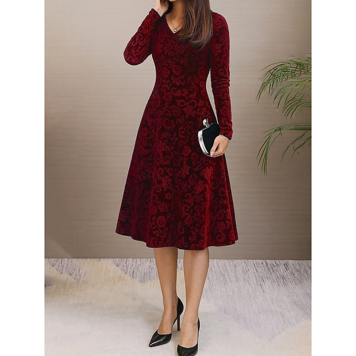 Arabella | Floral A-Line Midi Kjole