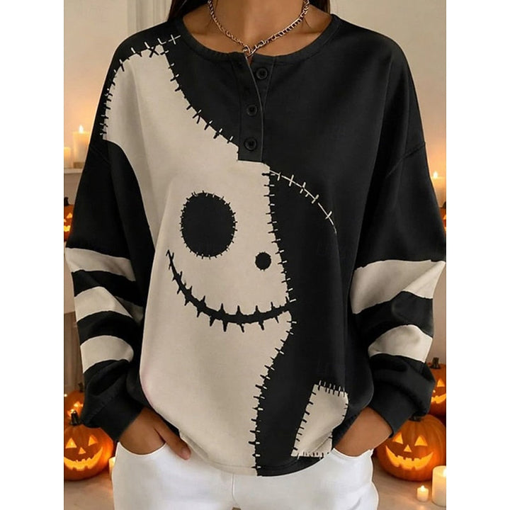 Noreen | Halloween Grafisk Crew-Neck Sweatshirt