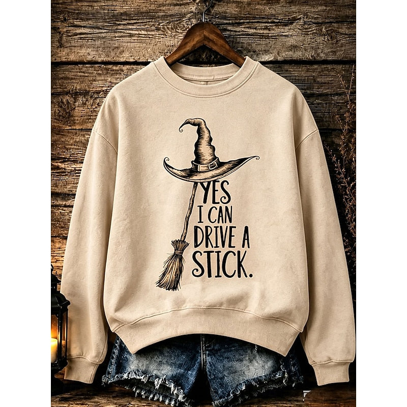 Quinn | Halloween Heks Grafisk Sweatshirt