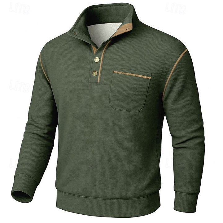 Conrad | Tekstureret Halv-Knap Pullover