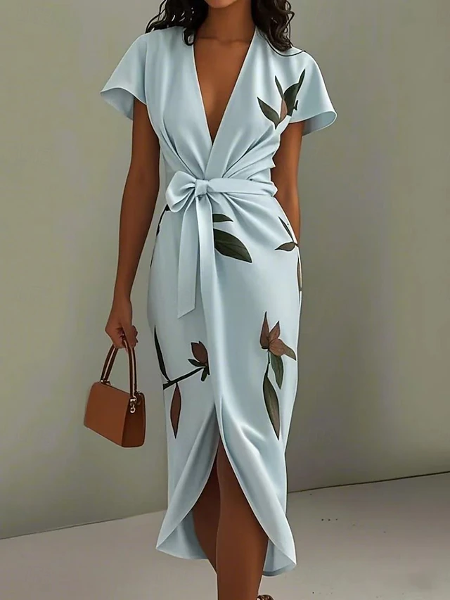 Vera | Wrap-Front Midi Kjole