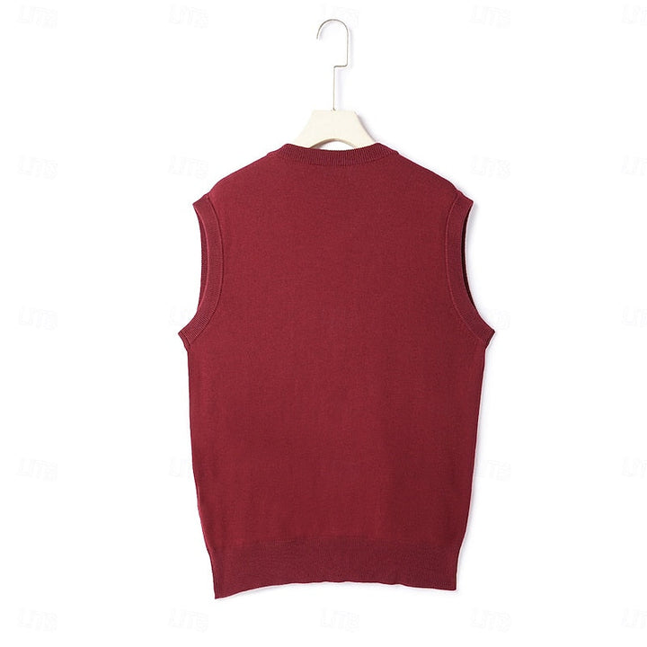 Leonard | Knappet V-Hals Sweater Vest