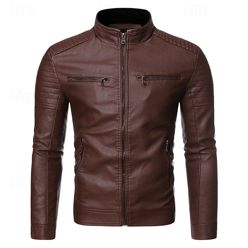 Chandler | Klassisk Stand-Krave Bikerjakke