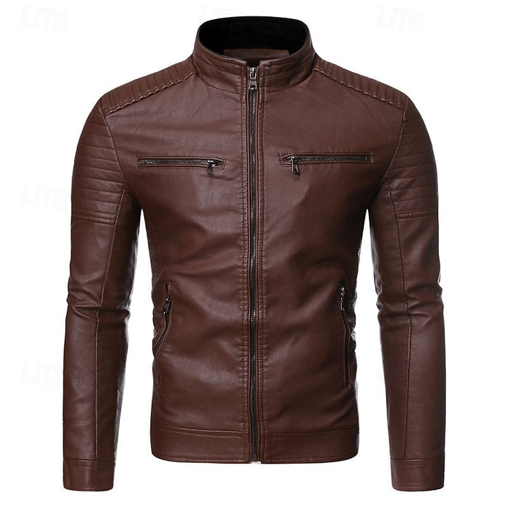 Chandler | Klassisk Stand-Krave Bikerjakke