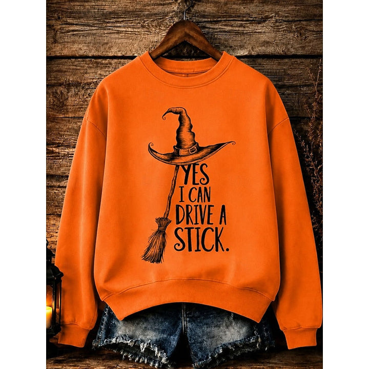 Quinn | Halloween Heks Grafisk Sweatshirt