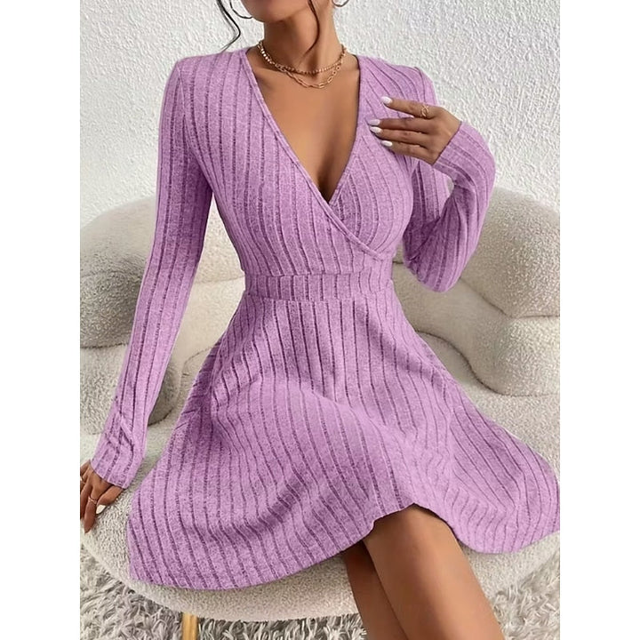 Yvonne | Wrap-Neck A-Line Kjole