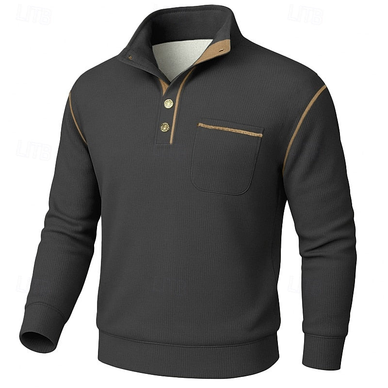 Conrad | Tekstureret Halv-Knap Pullover