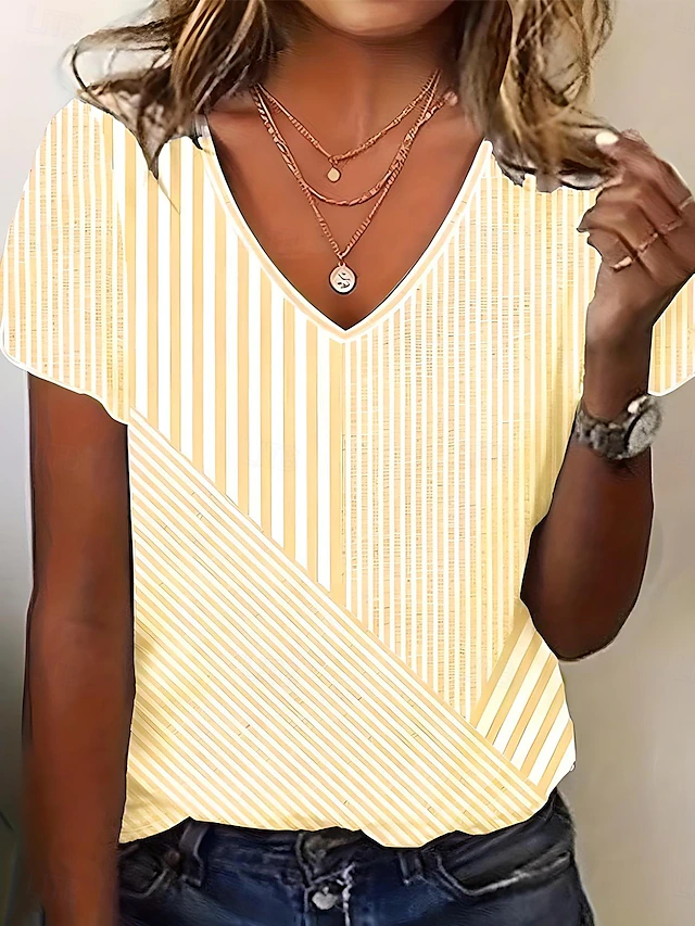 Blythe | Stribet V-Hals Top
